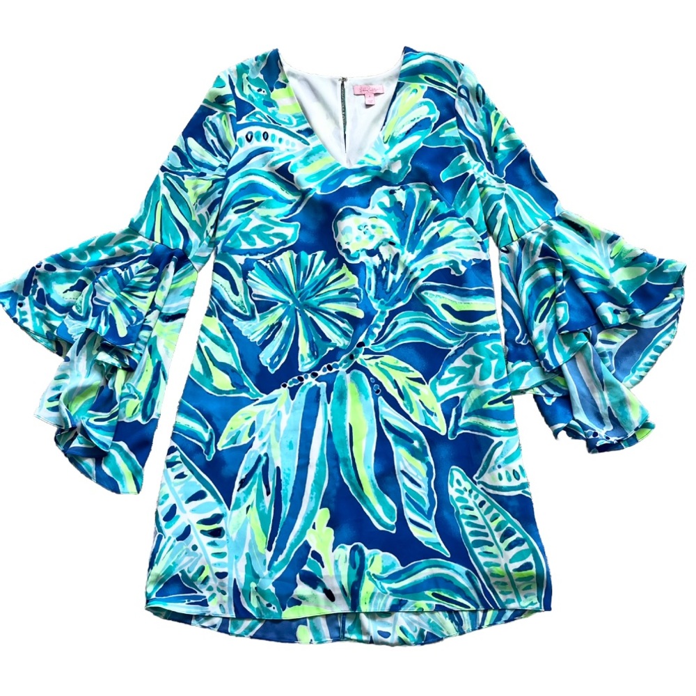 LILLY PULITZER Rosalia Dress Size 4 Mod 70s Retro Pretty - Picture 11 of 11